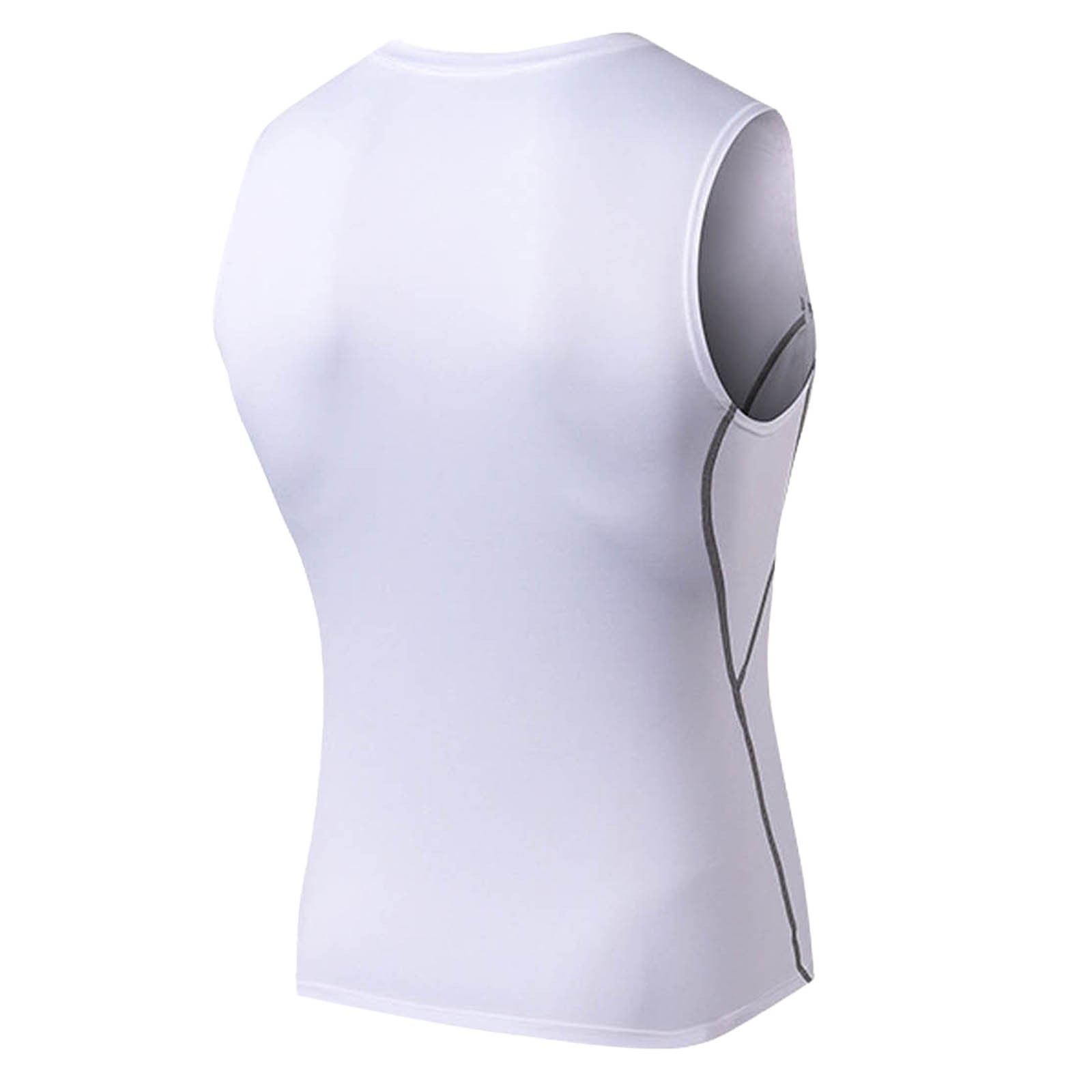 thumbnail image 5 of Chaleco deportivo informal de moda para hombre: camiseta sin mangas ajustada para fitness, poliéster, 5 of 5